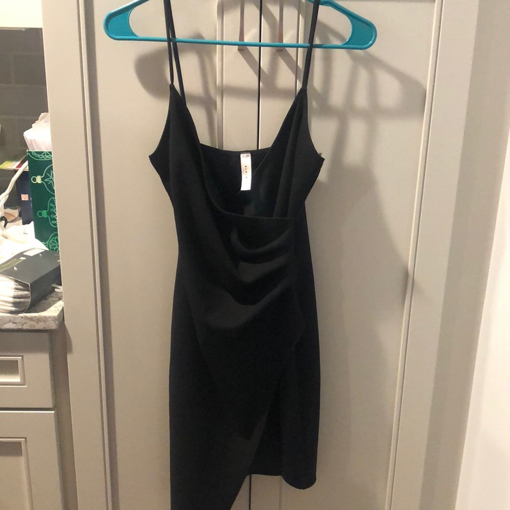 Black asymmetrical dress